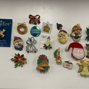 Festive Holiday Brooch Collection